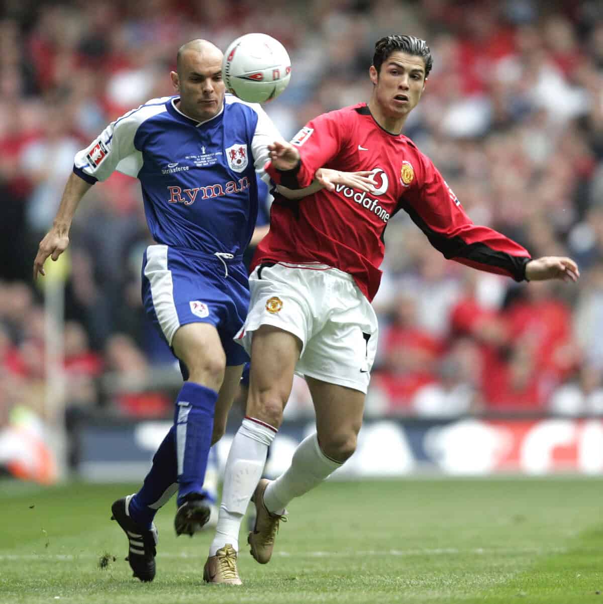 Cristiano Ronaldo for Manchester United against Millwall in the 2004 FA Cup final in Cardiff